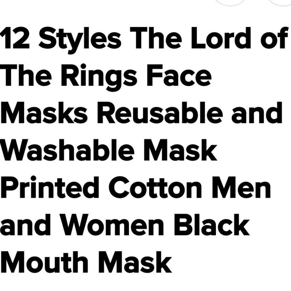 Make an offer 12 pieces  Lord of the Rings LOTR collectable face mask collection